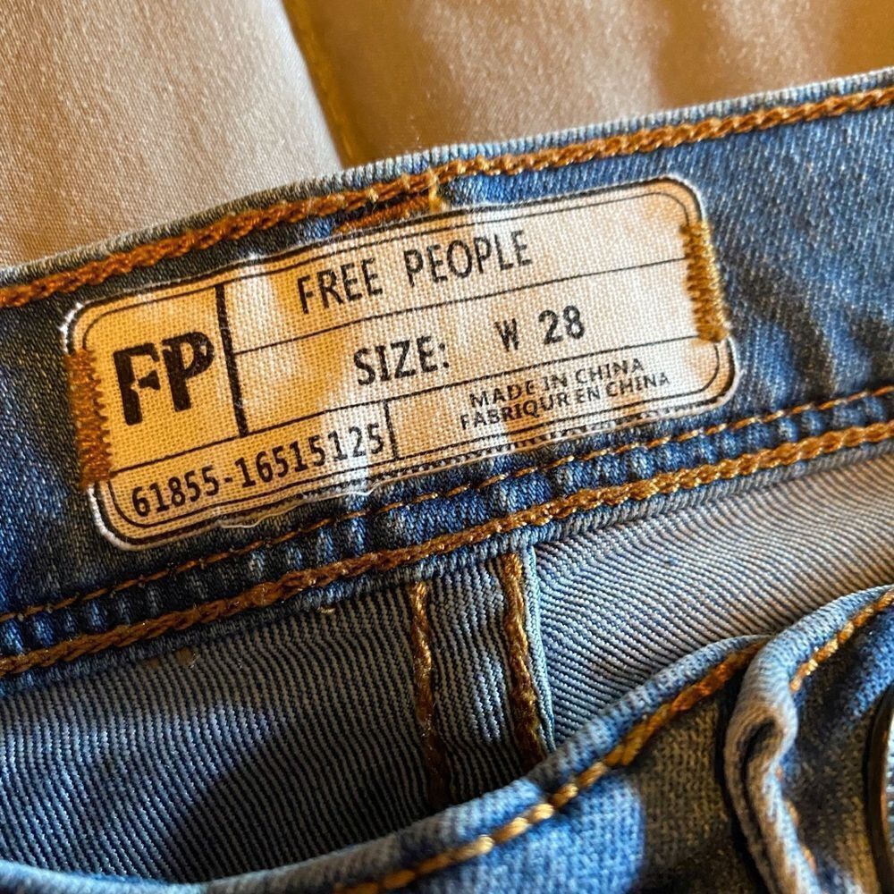 Free People Women's Blue Denim Skinny Jeans - W28